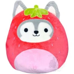 Squishmallow 14 Inch Ryan The Husky In Strawberry Costume Plush Toy