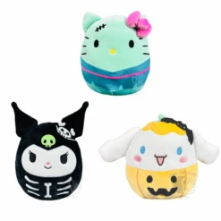 Squishmallow 8 Inch Sanrio Halloween Set Of 3 - Hello Kitty, Kuromi, Cinnamoroll